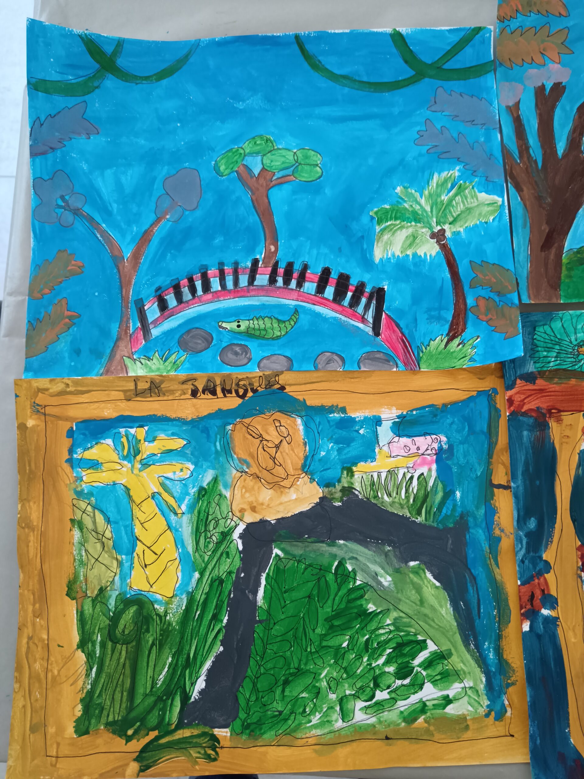 Atelier enfants 
Jungle, gouache