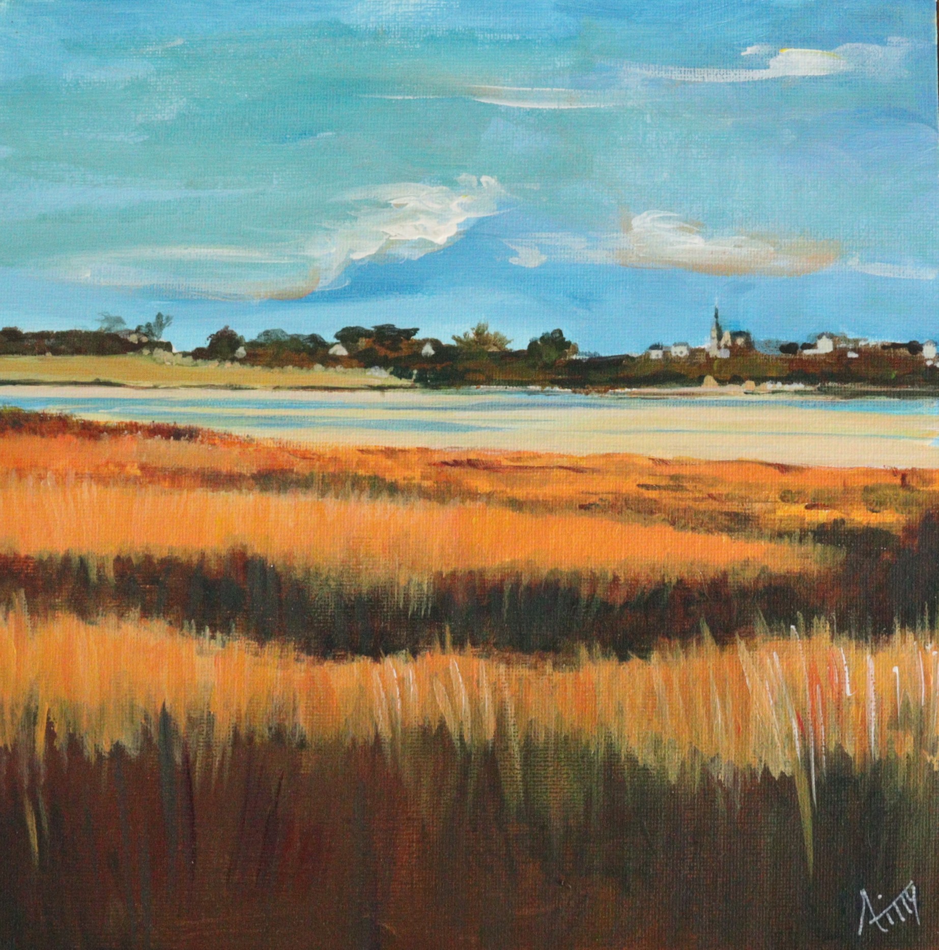 Baie de Goulven Finistère
Peinture acrylique 25x25cm
