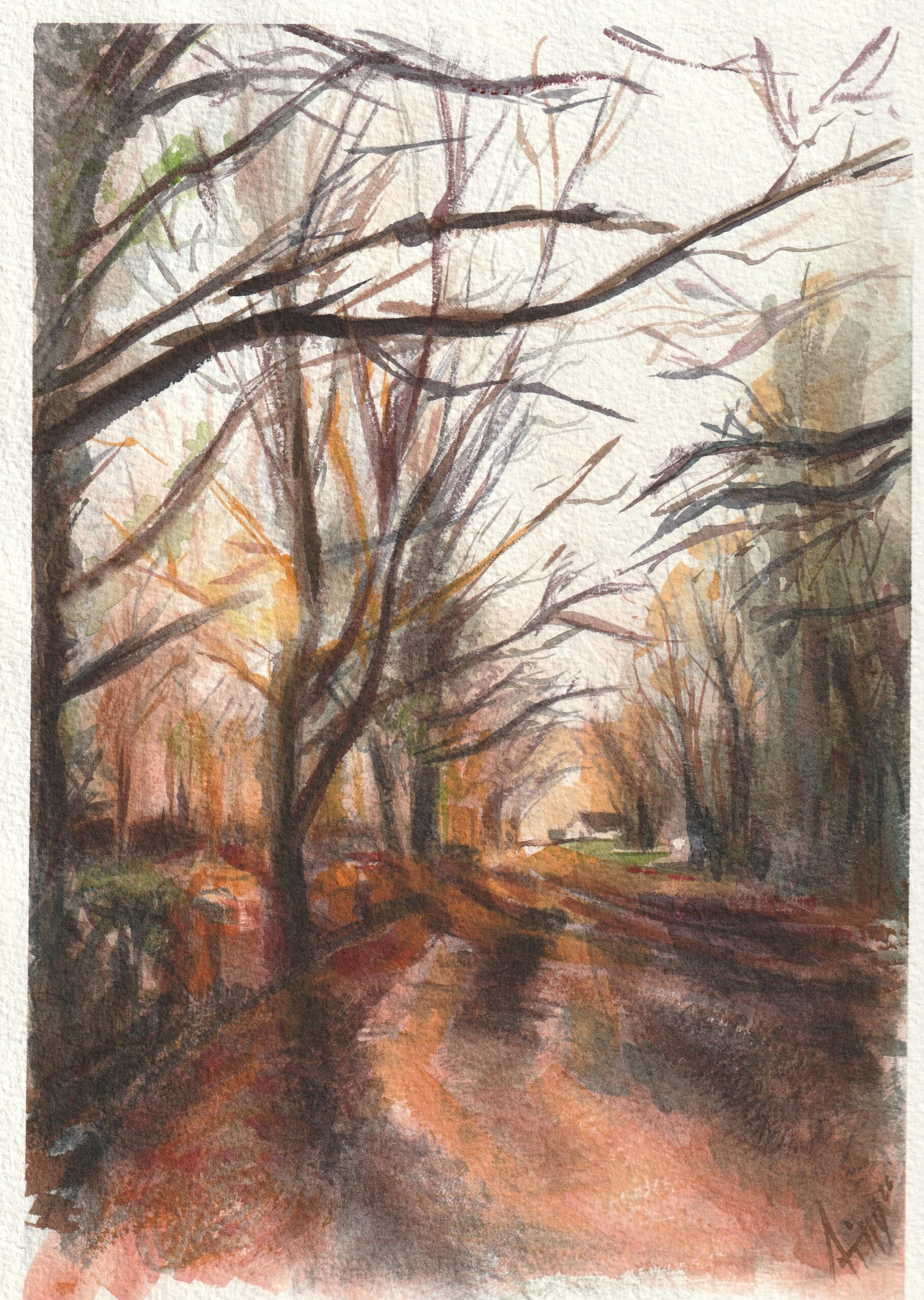 Aquarelle Paysage 2026 
Aquarelle / Marais de Brière
Annick Tilly